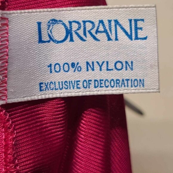 Vintage Red Lace Half Slip Skirt Cottagecore Coquette Retro Mob Wife Large - Picture 7 of 7